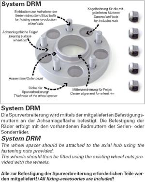 H&R TRAK+ Spurverbreiterungen DRM 50 mm pro Achse